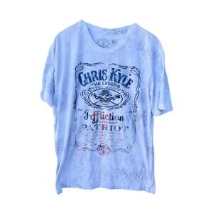 Affliction Chris Kyle T Shirt Mens 2XL Blue Graphic Tee Patriot